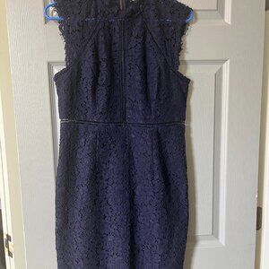 Bardot Navy Blue Sexy Lace Midi Dress